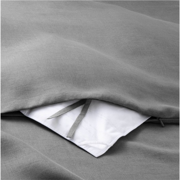 Full/Queen Hemp Duvet & Sham Set Dark Gray - Casaluna - Picture 5 of 6